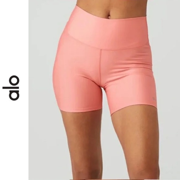 ALO YOGAPINK STRAWBERRY LEMONADE HIGH-WAIST AIRLIFT ENERGY SHORTXXS